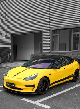 特斯拉贴纸拉花model3焕新版modely原创车身汽车个性运动装饰贴纸