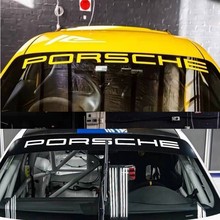保时捷PORSCHE前挡风玻璃遮阳贴纸718 911macan车贴拉花 尾翼贴