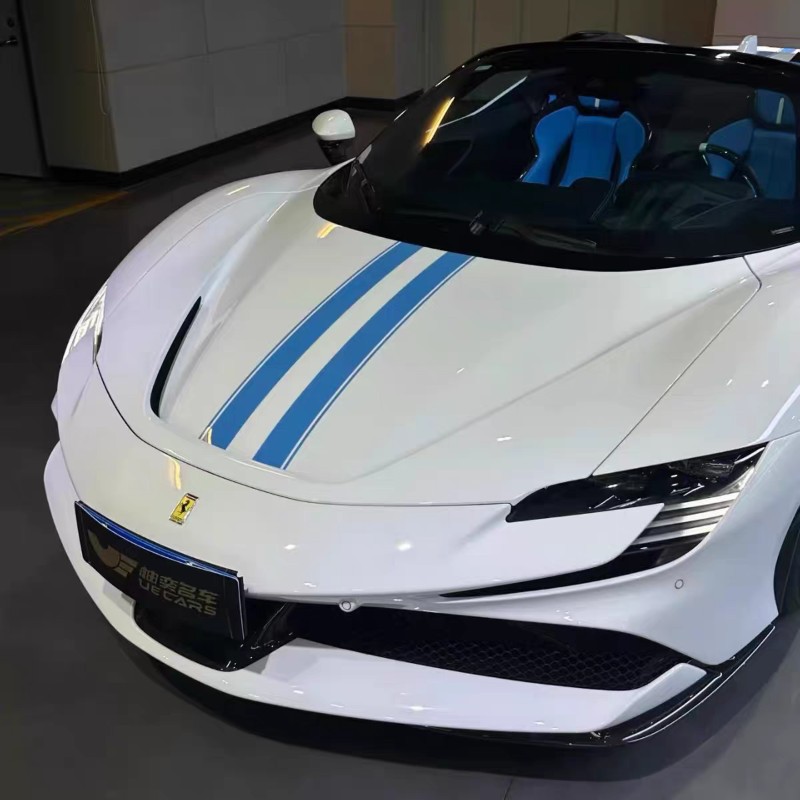 法拉利SF90车贴拉花 F8 488 296汽车机盖车尾赛道版个性运动贴纸