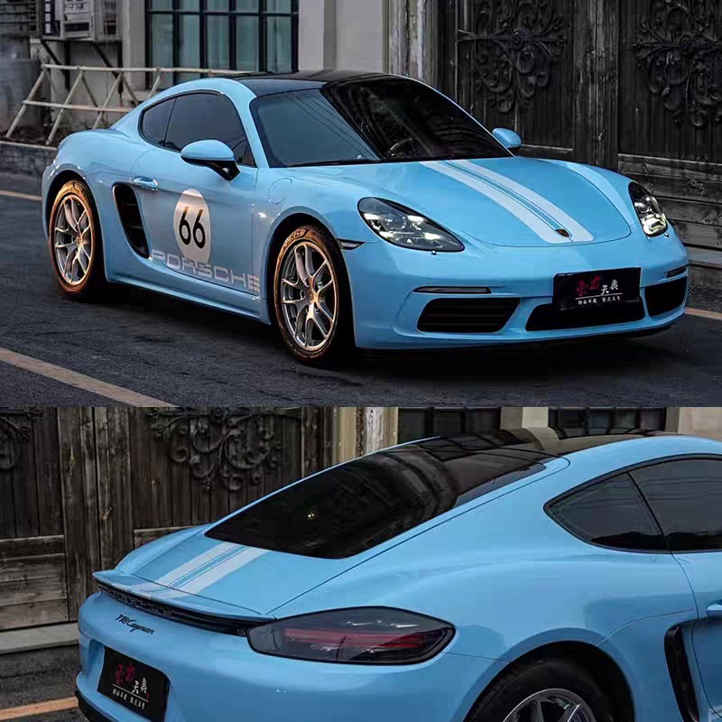 保时捷718cayman车贴拉花911车身机盖汽车个性卡曼改装机盖贴纸