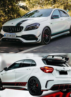 A45车贴GLA45 200 220机盖车身贴 AMG暗夜雷霆车贴纸侧裙拉花
