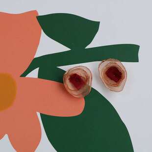 春天一朵花 复古耳环文艺小清新少女撞色重叠气质仙气耳钉耳夹