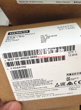 西门子S7-1200PLC模块SM1231  6ES7 231-4HD32-0XB0 231-5PD30