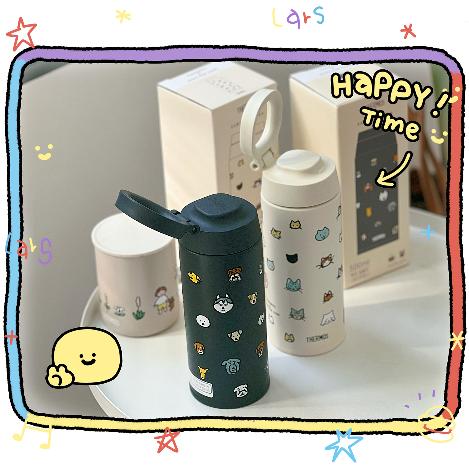 膳魔师联名手拎保温不锈钢水壶