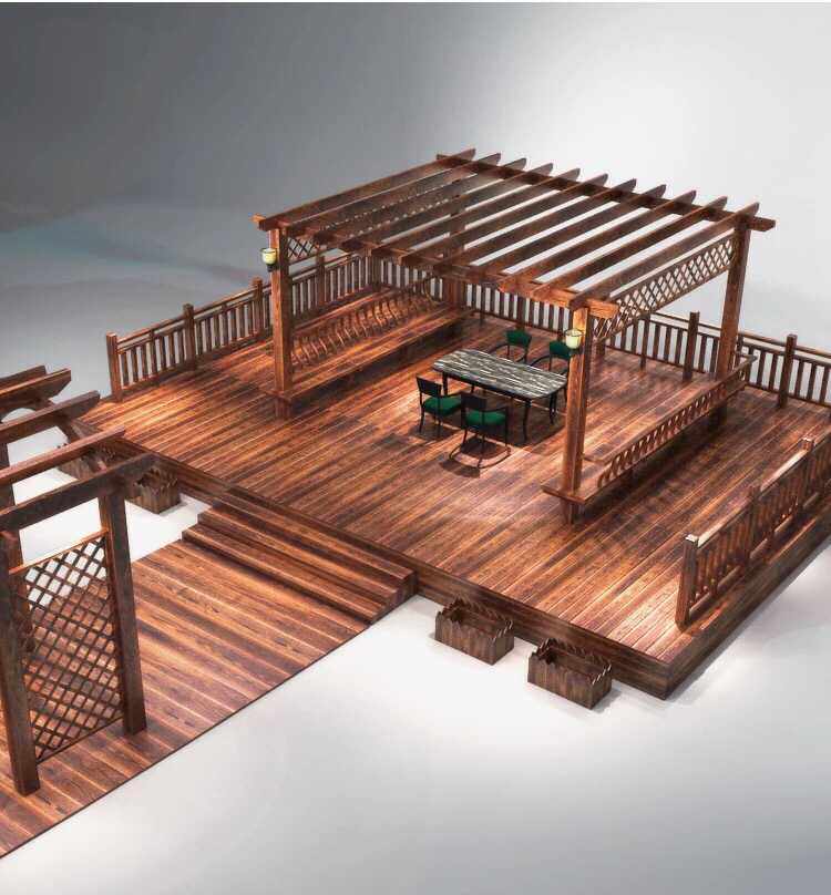 重庆防腐木花架.碳化木丶芬兰木