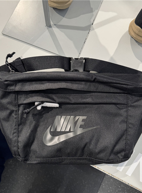 正品耐克 黑灰NIKE运动腰包大斜挎包男女包单肩包胸包 BA5751-010