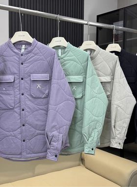 秋冬女士防风防泼水轻量立领纯色葫芦格棉服百搭休闲外套】YJ0366