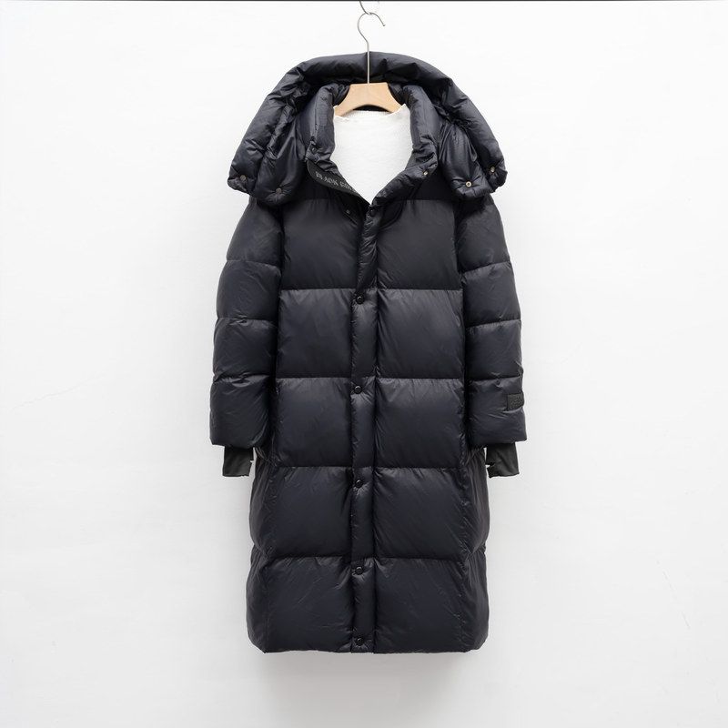 秋冬新款长款黑钻东北防寒羽绒服女新款黑珍珠加厚过膝情侣外套潮