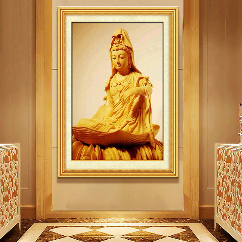 钻石画新款满钻客厅大慈大悲观世音菩萨佛像手工钻石绣十字绣线绣