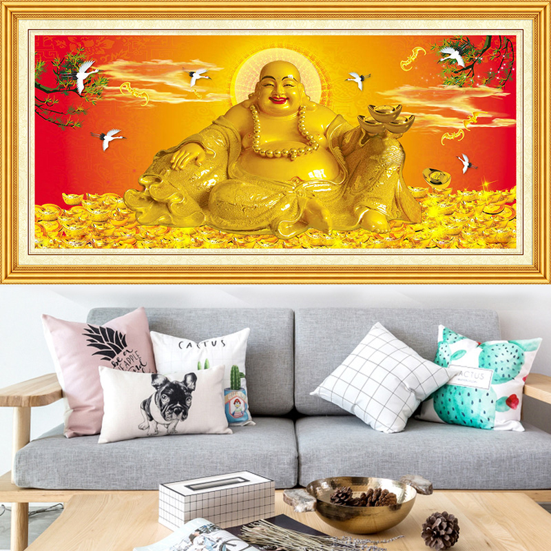 钻石画满钻新款供奉佛像弥勒佛开怀一笑大度包容点钻钻石绣十字绣