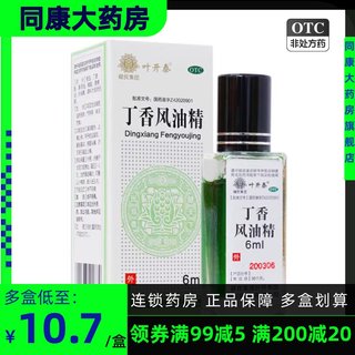 叶开泰 丁香风油精  6ml 清凉散热 蚊虫蛰咬晕车晕船感冒头痛