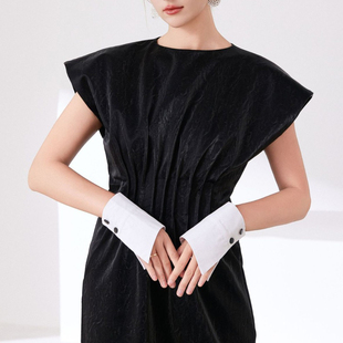 叠穿假衬衣装饰假袖子女衬衫假袖口假手袖手套毛衣卫衣内搭手腕袖