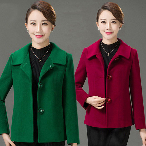 恒源祥毛呢短款毛呢外套