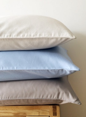 A类新疆长绒棉纯棉枕头套高纱支棉多色外贸原单枕套