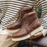 美式复古马丁靴男款高帮冬季阿美咔叽美式工装靴B253-9055-P130，男鞋马丁靴，星座814A（原电商B253）