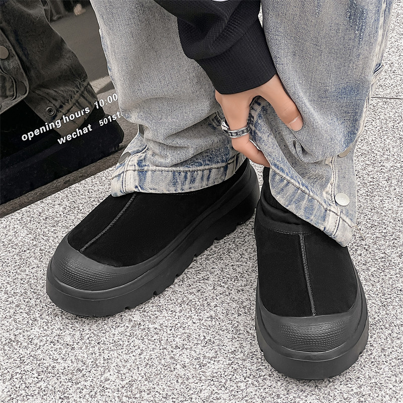 冬季皮毛一体雪地靴男女情侣厚底加绒加厚保暖棉鞋-2223-P140,男鞋雪地靴,星座814A（原电商B253）