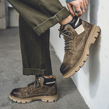 美式复古真皮马丁靴男厚底百搭工装短靴大黄靴B253-8162-P135，男鞋马丁靴，星座814A（原电商B253）