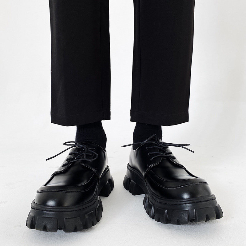 小众韩范风增高小皮鞋男潮流黒色松糕底德比鞋B253-5520-P98,男鞋皮鞋,星座814A（原电商B253）