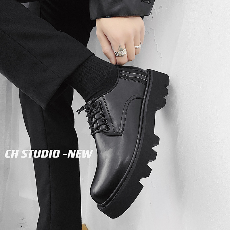 2021小众潮鞋男鞋韩版chic潮流厚底增高皮鞋B253-3063-105,男鞋休闲鞋,星座814A（原电商B253）