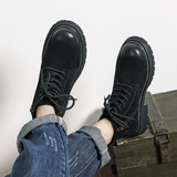 美式复古风侧拉链马丁靴男中帮百搭工装靴B253-9510-P110，男鞋马丁靴，星座814A（原电商B253）