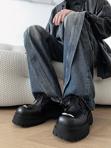 小众高级感德比鞋潮男英伦风vibe通勤百搭圆头皮鞋B253-9081-115图片