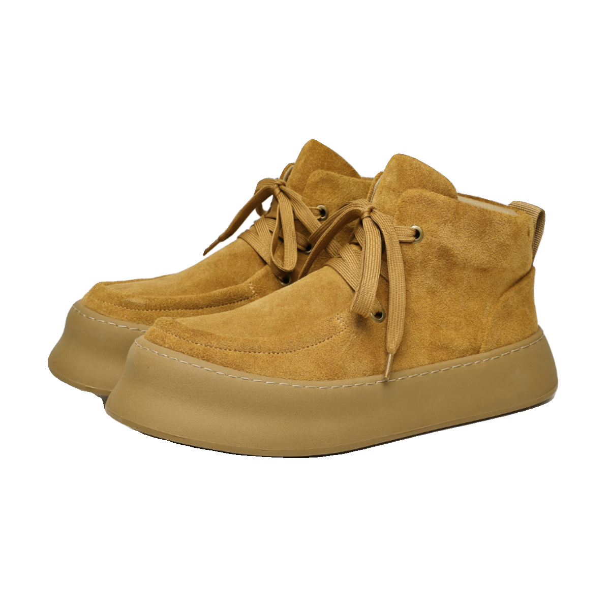 日系风反毛皮休闲厚底工装靴男增高沙漠靴B253-8898-P130,男鞋马丁靴,星座814A（原电商B253）