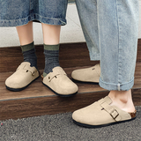 2024勃肯鞋男女透气户外防滑情侣厚底真皮半拖鞋YD9061-P120，男鞋拖鞋，星座814A（原电商B253）