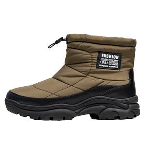 增高雪地靴男冬季加绒加厚保暖棉鞋防滑黑色面包鞋B253-7930-P125图片
