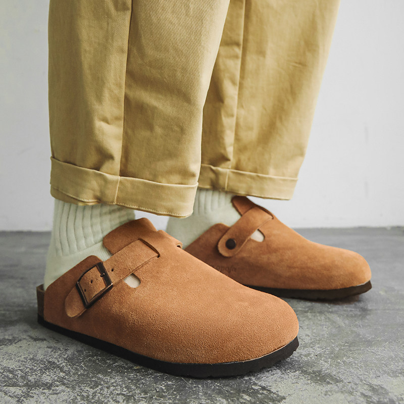 勃肯鞋男女同款平底钓鱼博肯鞋休闲包头拖鞋B253-YD110-P120，男鞋拖鞋，星座814A（原电商B253）