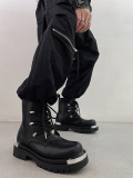 高级感铁头侧拉链马丁靴男通勤大头机车靴B253-9035-P120，男鞋马丁靴，星座814A（原电商B253）