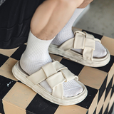 高级感潮牌拖鞋男夏外穿编织溶解厚底凉拖鞋沙滩一字拖鞋9022-P98，男鞋拖鞋，星座814A（原电商B253）