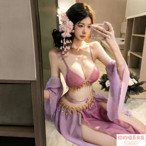 猫！端庄沉沦*性感睡衣女小胸古风汉服舞裙味内衣纯欲吊带情调套
