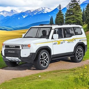 金丽方1/24丰田普拉多LC250街车合金汽车模型回力声光玩具越野车