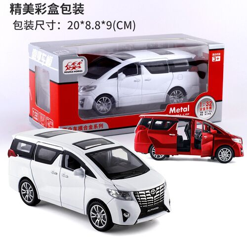 1:32丰田埃尔法新款合金车模型开门回力声光仿真模型玩具车
