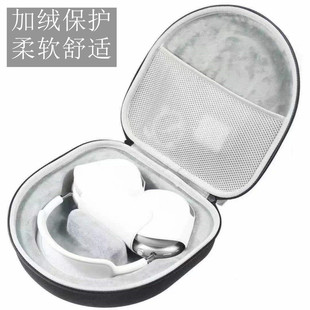 适用于airpods max简约黑色全包收纳包保护壳 加绒防摔手提包外壳