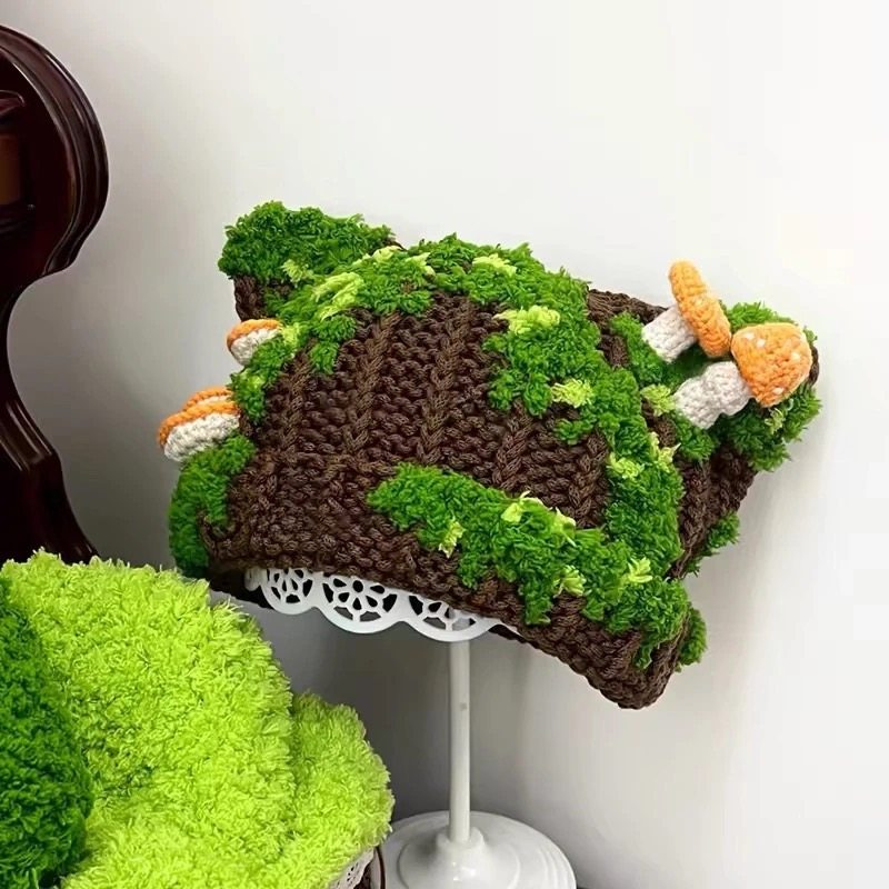 蘑菇帽钩针编织材料包打发时间