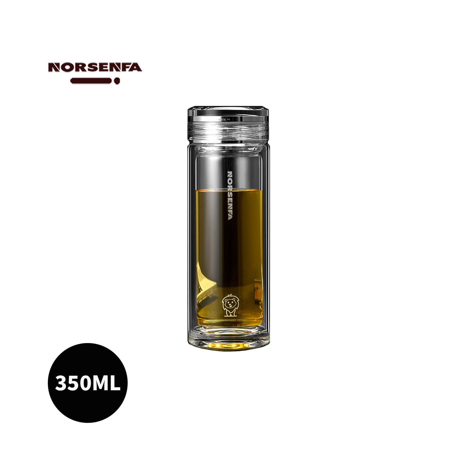 双层玻璃隐形茶滤手工烧制水晶级图片
