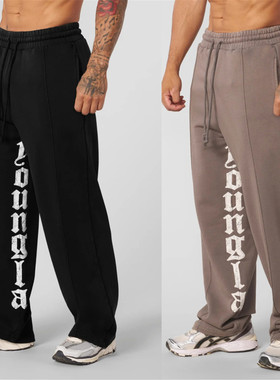 YOUNGLA长裤美式健身运动男休闲潮牌训练深蹲阔腿新款宽松裤子