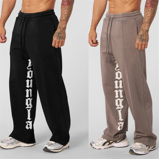 YOUNGLA长裤美式健身运动男休闲潮牌训练深蹲阔腿新款宽松裤子