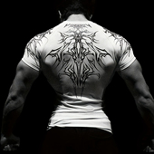 口弹力衣 潮牌健身肌肉撸铁狗兄弟速干透气收袖 运动短袖 男T恤美式