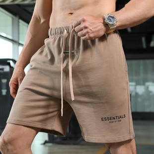 运动短裤男五分中裤纯棉潮牌肌肉健身跑步宽松撸铁狗兄弟夏季训练