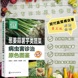 第三版 绿色防控 现代蔬菜病虫害防治丛书 新型生物菌剂 9787122451996 蔬菜病虫害诊治 葱姜蒜薯芋类蔬菜病虫害诊治原色图鉴