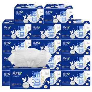 凤竹抽纸3层140抽可溶性融水卫生纸易溶解速溶可冲马桶水溶性厕纸