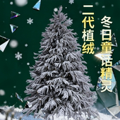 植绒圣诞树老丈人2.1mPE南洋杉北欧ins自带灯全新升级豪华装 饰树