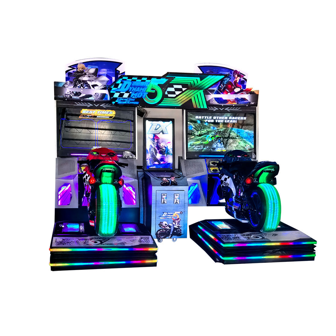 电玩游戏机豪华双人动感摩托车5DX赛车动感飞车配件新款飞碟设备