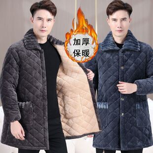 四川省服男士干活外套罩衣工作服加绒加厚男人冬天秋冬季男装冬款