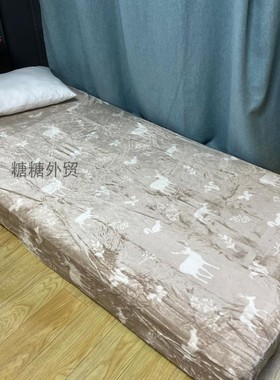 N家法兰绒床笠~ 秋冬吸湿发热床罩抗静电柔软舒适单人床学生宿舍