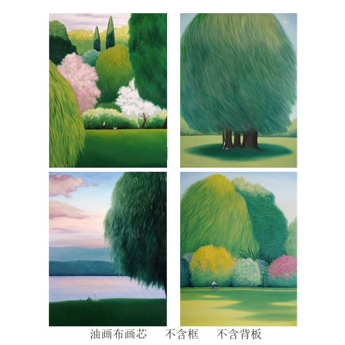 小清新温柔的风景高清艺术海报治愈系未装裱装饰画画芯挂画不含框