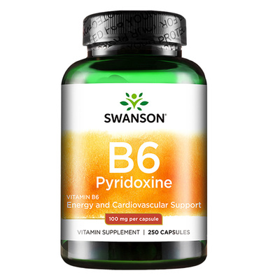 美国正品swanson斯旺森维生素B6胶囊脱发掉发白头发VB正品