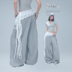 屁帘爵士跳舞腰搭屁帘新款自制荷叶边小众臀巾飘带腰巾街舞百搭